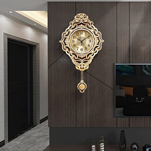 Aero Snail Pendulum Wall Clock Luxury Modern Golden Color Home Decor Quartz Battery Operated Non-Ticking Silent Wall Hanging Timepiece