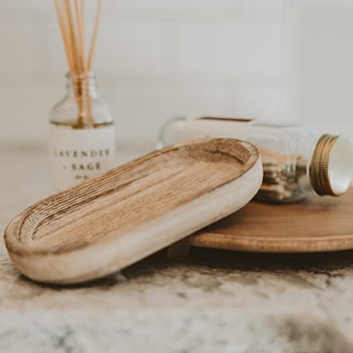 Sweet Water Decor Rustic Wood Tray For Home | Kitchen And Bathroom Dispenser Holder | Jewelry Dish | Wooden Soap Holder For Bottles | Trays For Counter Tops | Vanity Plate | Farmhouse Dish Décor #TOP4