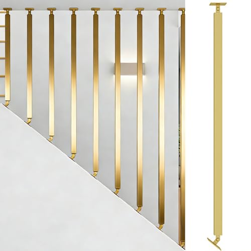 Balustres d'escalier droits réglables en fer avec kit de vis pour garde-corps intérieur