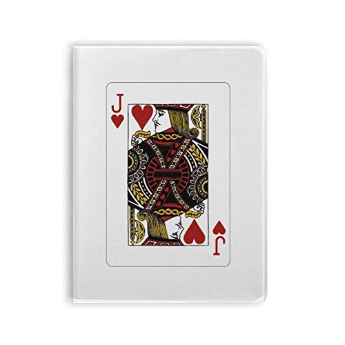 Carnet de notes A5 couverture souple avec motif carte à jouer Valet de Cœur J