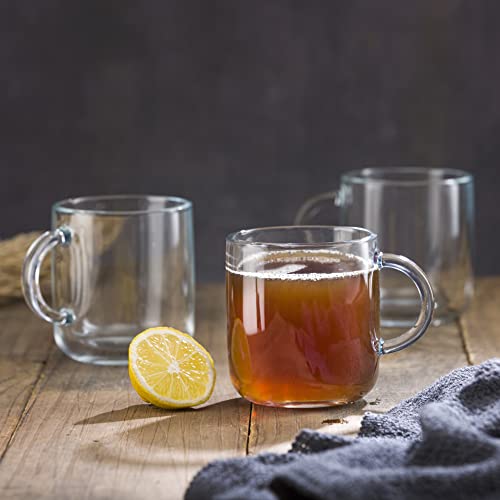 Image of Pasabahce Iconic Mug from House of Pasabahce The Original Pasabahce from Turkey, Transparent Iconic Mugs, 245 ml in Set of 6 Pcs, Perfect fit for Milk /Tea /Coffee.