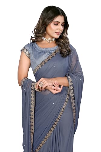 Saree indio de mujer KULIA vestido de fiesta elegante ropa tradicional sari 3