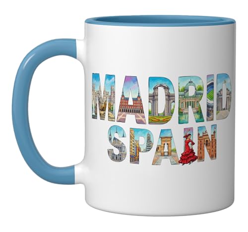 Taza de cerámica souvenir Madrid para viajes 11 oz miniatura 1