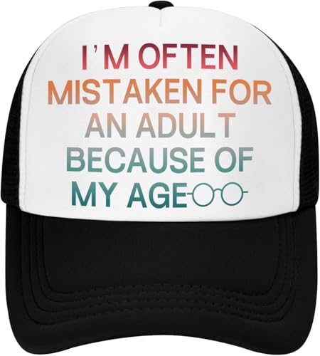 Image of Funny Trucker Hats,Trucker Hat Baseball Cap for Women Snapback Adjustable Hat Humor Gift Men
