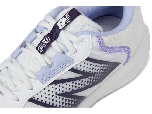 New Balance New Balance Men's 696 V6 Hard Court Tennis Shoe, White/Grey/Dusk Shower, 12.5
