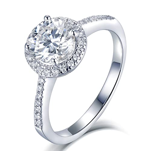 Bague fiancaille femme argent sterling et zircone blanc luxe