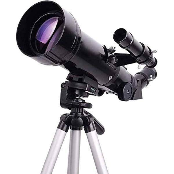 Urodzinowy teleskop astronomiczny z teleskopem kosmicznym i statywem. Teleskopy lustrzane z wizjerem załamującym
