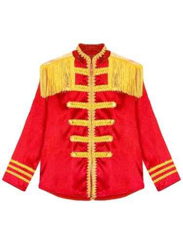Kids Girls Boys 60's British Hippie Music Star Jacket Fringe Coat Halloween SGT Sergeant Pepper Outfit3