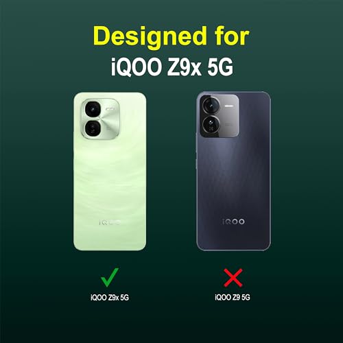 Image of amazon basics Back Case Cover for iQOO Z9x 5G | Compatible for iQOO Z9x 5G Back Cover | Liquid Silicon Magic Case with Camera Protection | Dark Green