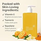 MED Vitamin C & Turmeric Brightening Cream – Face & Body Lotion Hydrating Moisturiser with Squalane – Fades Dark Spots, Uneven Tone & Dry Skin – Firming Anti-Aging, Vegan & Dermatologist-Tested 300ml - Image 6