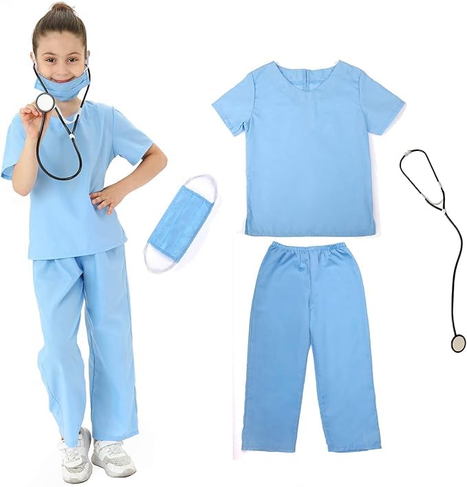 Colors Valley Kids Nurse Pretend Role Play Costumes (S (4 to 6 years), Blue) (B0CTY9RBNQ) Amazon Price History, Amazon Price Tracker