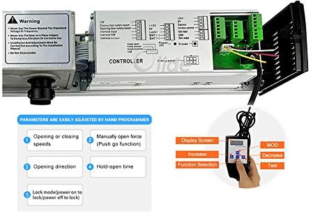 Miniatura 7 de Abridor de puerta para discapacitados, operador de puerta abatible ADA de baja energía con botones de presión de acero inoxidable para discapacitados