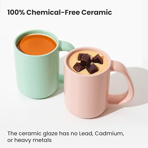 Taza de cerámica CURVD 12 oz blanca miniatura 4