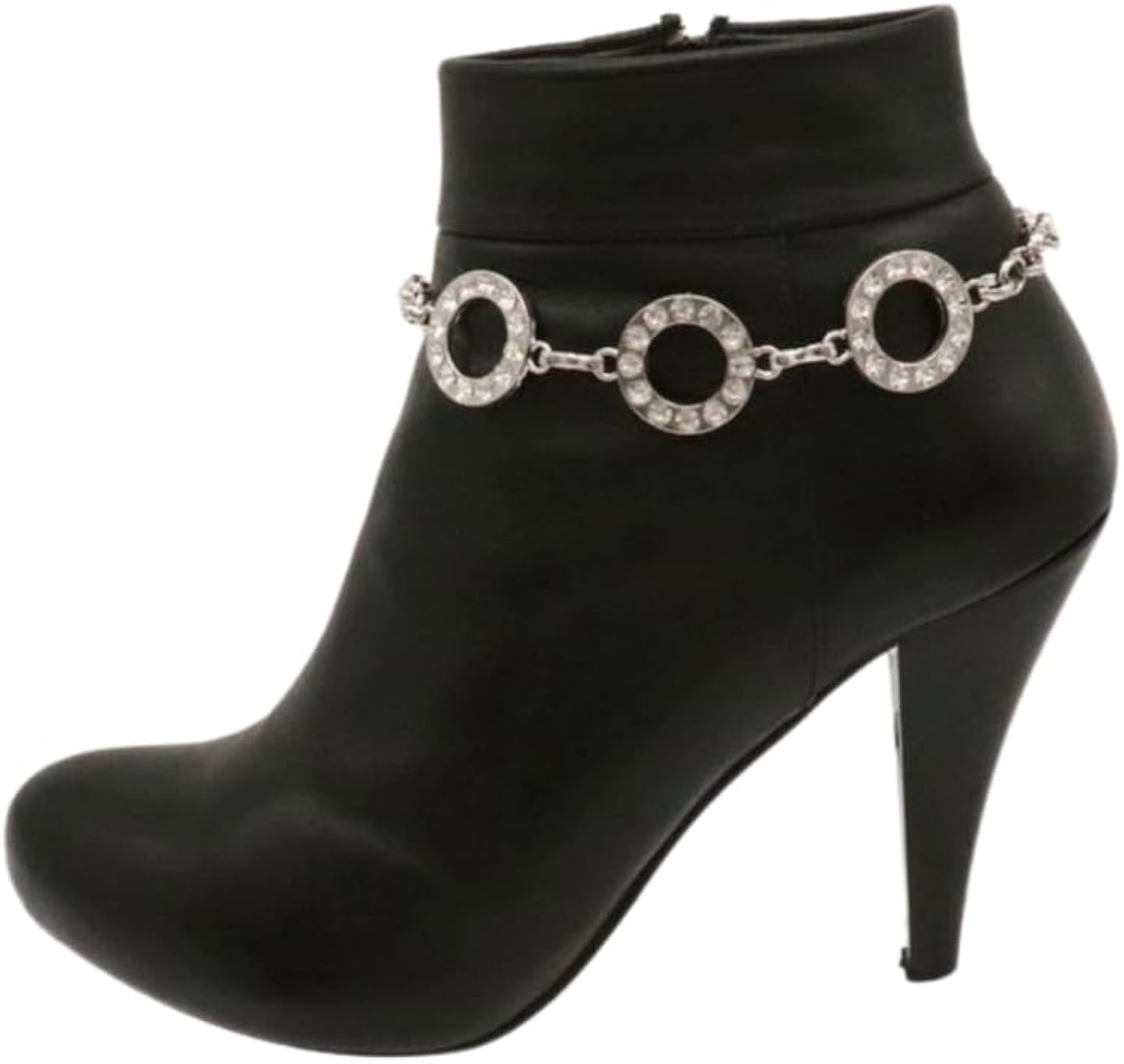 Women Jewelry Boot Bracelet Silver Metal Chain Heels Shoe