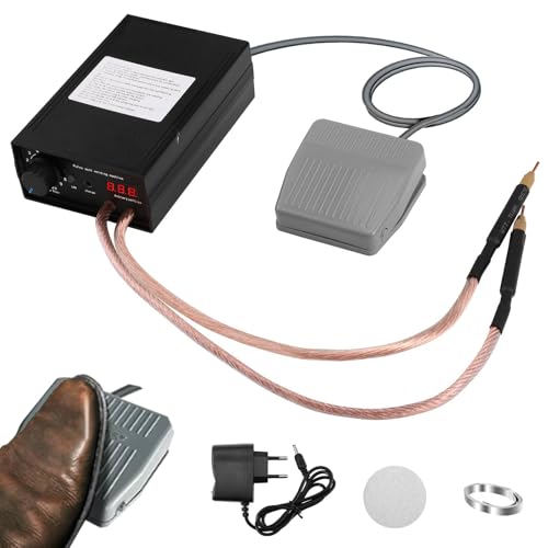 Spot Welder Poste à souder portable pour batteries 8000 W 0,1-0,3 mm avec double sortie impulsion 1 à 9 vitesses réglables par pédale pour appareils de...