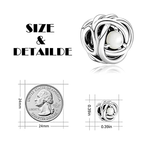 Image of VALGACLS Birthstone Charms 925 Sterling Silver Birthstone Charms
