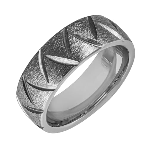 Alliance en carbure de tungstène 8 mm bague confortable anti rayures gris