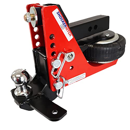 Shocker Air Hitch With Sway Control Drop Ball Mount 4-1/2" To 8-1/2" Of Drop, Fits 2" Hitch, Has 2-5/16" Ball 12000 Lbs #TOP7