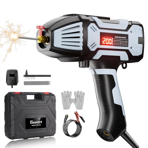Image of Handheld Welding Machine 110V: Portable Welder with IGBT Inverter 6 Variable Current Adjustment, Electric ARC Welder Gun Welding Tools Set Fits for 3 /32 inch-1 /8 inch Wire Rods (Grey)