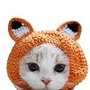 Bonaweite Pet Hat, Dog Cat Handmade Knitted Woolen Yarn Fox Cap, Grooming Accessories Apparels Puppy Teddy Cartoon