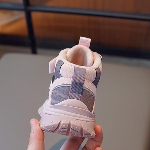 Boys Girls Tennis Shoes Non Slip Lace-Up High Top Shoes Lightweight Breathable Running Hiking Outdoor Sneakers4