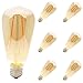 6 Stück Edison Glühbirne 2W E27 Fassung LED Filament Fadenlampe Vintage Glühlampe 2200K