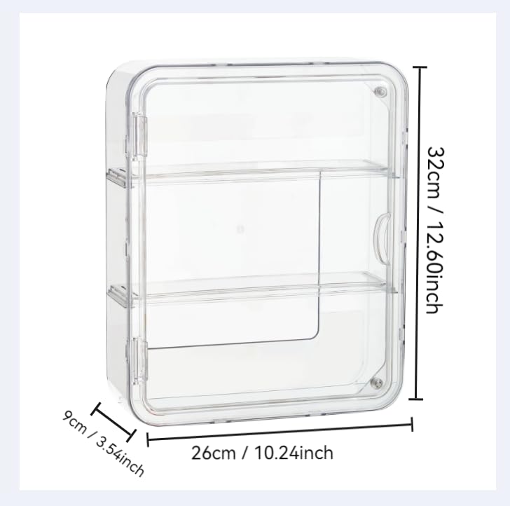 Image of BOHOIDEE 3 Tiers Clear Display Case for Figures(1,Medium)