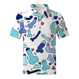 Chemise Hawaienne Homme Humour, Chemise Homme Manches Courtes Funky Chemises Moche Pas Cher à 3D Imprimé Hawaiian Shirts Ete Casual pour Plage, Tee Shirts Humoristique Déguisement Bite Geschenke Mode