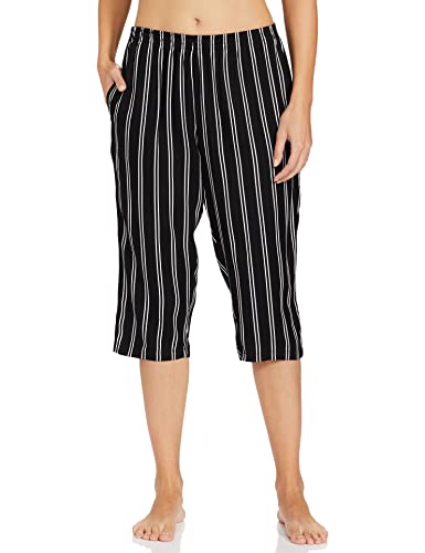 Image of Longies Women's Rayon Capri Nigh Suit Regular Set (LGRCSSYV001 Black022 S)