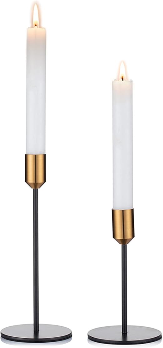 Nuptio Candlestick Holders Taper Candle Holders, 2 Pcs