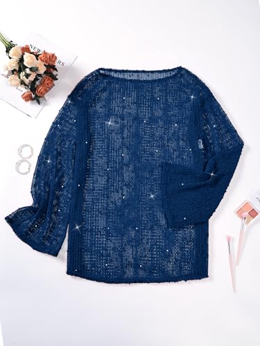 Image of Lilosy Sexy Crochet Sheer Kaftan Caftan Beach Dress Bathing Suit Swim Coverup Summer Vacation Outfits One Piece