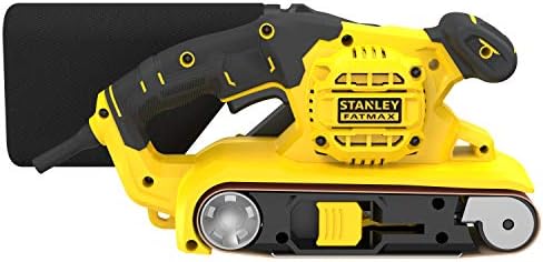 Bild 3 - STANLEY FATMAX Bandschleifer (1.010 Watt, 75 x 533 mm Schleifband, Drehzahlvorwahl, werkzeugloser Schleifbandwechsel, integrierte Staubabsaugung, inkl. Schleifband und Koffer) FMEW204K-QS