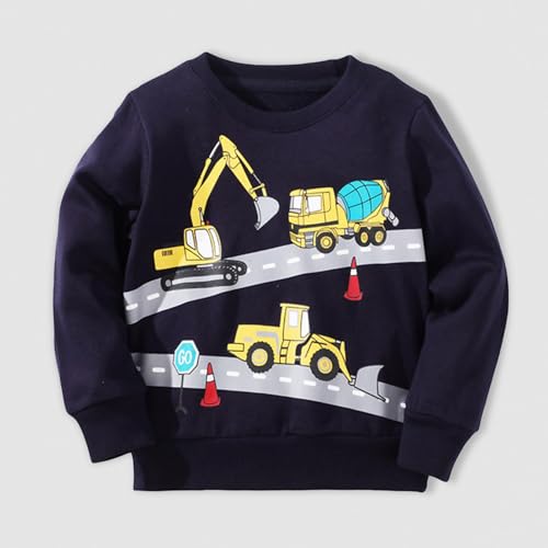 Kids 3D Print Pullover Hoodies Boys' Autumn Pullover Children's Casual Crewneck Pullover Printed (Yellow, 2-3 years)2