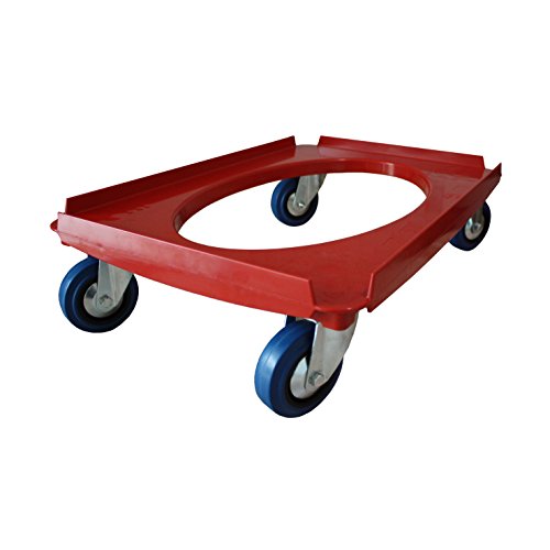 Möbelhund Transportroller Rollbrett Rollplatte Rot 625 x 42 mm 250 kg Bäckerei Cover