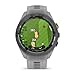 Garmin Approach S70 42MM Gray- Fitness Tracker Golf GPS Premium Smartwatch for Men, Lightweight Touchscreen AMOLED Display and Pre-Loaded Courses Bundle with Air Pro TWS Truly Wireless Earbuds -
