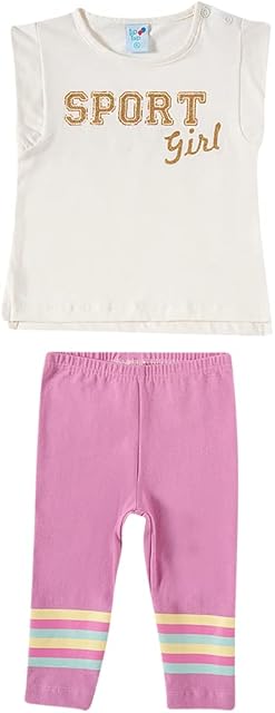 Conjunto Camiseta e calça, Tip Top, Bebê Menina
