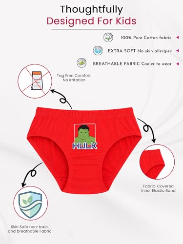 Image of BODYCARE Boy's Cotton Printed Brief Pack of 5 Print Suitable for All Day Wear with Ultrasoft and Durable Waistband for Rash Free Experience (Color & Print May Vary)
