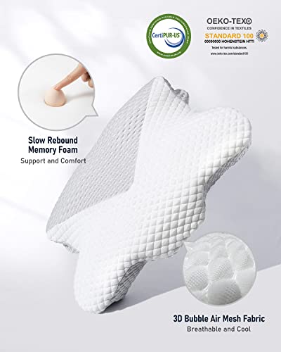 Wemore Cervical Memory Foam Pillow, Ergonomic Contour Pillow For Neck And Shoulder Pain, Orthopedic Neck Pillow For Side, Back And Stomach Sleepers, Bed Support Pillow For Sleeping #TOP2