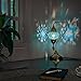 DEMMEX Turkish Moroccan Table Lamp, Swan Neck Tiffany Style Mosaic Glass Table Desk Bedside Lamp for Bedroom, Living Room – Handcrafted in Turkey, Teal
