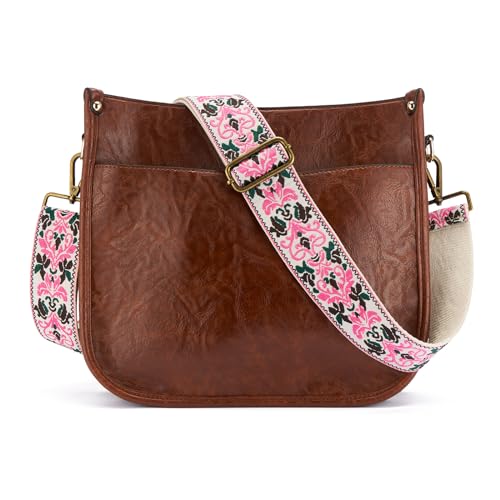 Image of ZOOEASS Bronze Buckles Purse Strap, 2 inch Wide Crossbody Handbag Strap Adjustable Replacement Shoulder Strap Vintage Embroidery