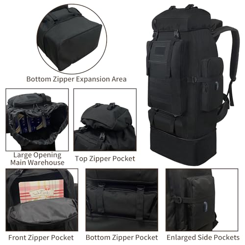 Vaupan 70L/100L Expandable Backpack