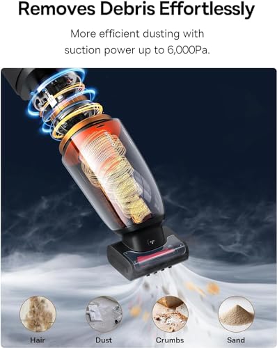 Baseus Hand Held Vacuum Cordless, 160W Car Vacuum Cleaner, Pet Hair Vacuum With Led Light And 10000Mah Battery, Rechargeable Portable Vac For Car Home Rv Carpet Couch Stair thumb #6