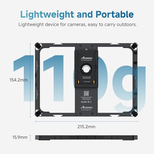 Image of Accsoon PowerCage Mini Cage for iPad mini 6 /7(A17 Pro) with NP-F Battery Plate Adapter Keep iPad Charged, iPad Video Stabilizer with Sunhood, Use SeeMo 4K /CineView for Video Monitoring /Livestreaming