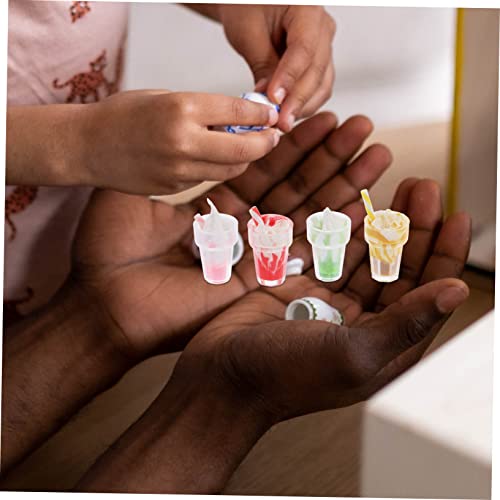 ibasenice 4 Pçs Mini Acessórios De Comida Para Casa De Bonecas Mini Brinquedo Resina Para Sorvete
