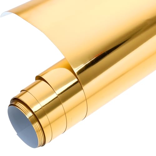 Metallic Heat Transfer Chrome, 12 X 5ft Soft Foil Gold Htv Roll, Gold Htv for DIY Clothing Design, Hot Vinyl DIY Design, T-Shirts, Shirts