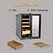 35L Electric Humidor, 200 Counts LED Lighted Digital Display Temperature Humidity Adjustable Cigar Storage Cabinet with Span