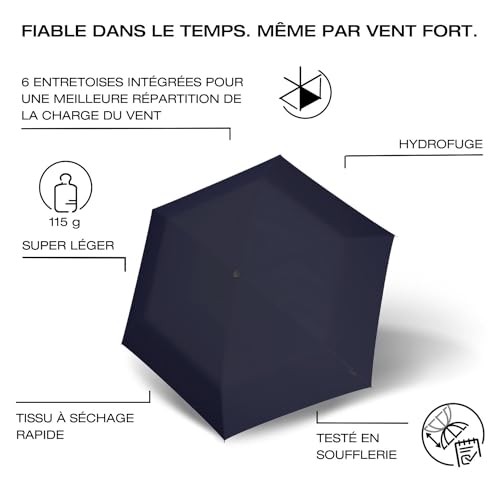 Knirps parapluie de poche I.030 small manual I de poche léger avec seulement 115g I petit pour le voyage I se glisse dans toutes les poches I stable en cas de vent et de pluie – vue 5