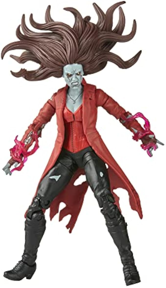 Marvel Legends Series MCU Disney Plus What If Zombie Scarlet Witch Action Figure 6-inch Collectible Toy, 2 Accessories and 1 Build-A-Figure Part