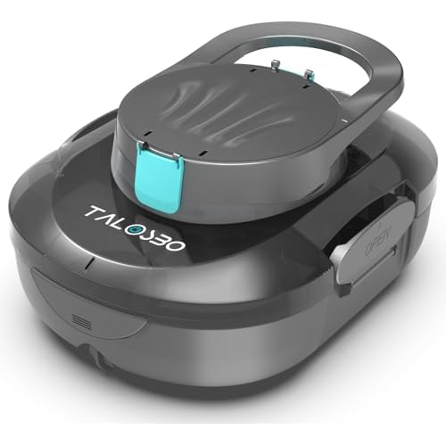 TALOSBO (2026 Upgrade) S1PRO Poolroboter, 120 Min Automatische Reinigung, Dual Motoren Poolreiniger Selbsteinparkfunktion mit 2,5H Ladezeit Poolsauger Akku für Flache Böden Pools bis 100 m²