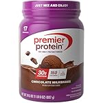 Premier Protein Powder, Chocolate Milkshake, 30g Protein, 1g Sugar, 100% Whey Protein, Keto Friendly, No Soy, Gluten Free, 24.5 oz, 17 Servings (Packaging May Vary)